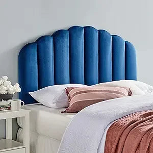Veronique Channel Tufted Performance Velvet Upholstered Full/Queen Headboard in Pink