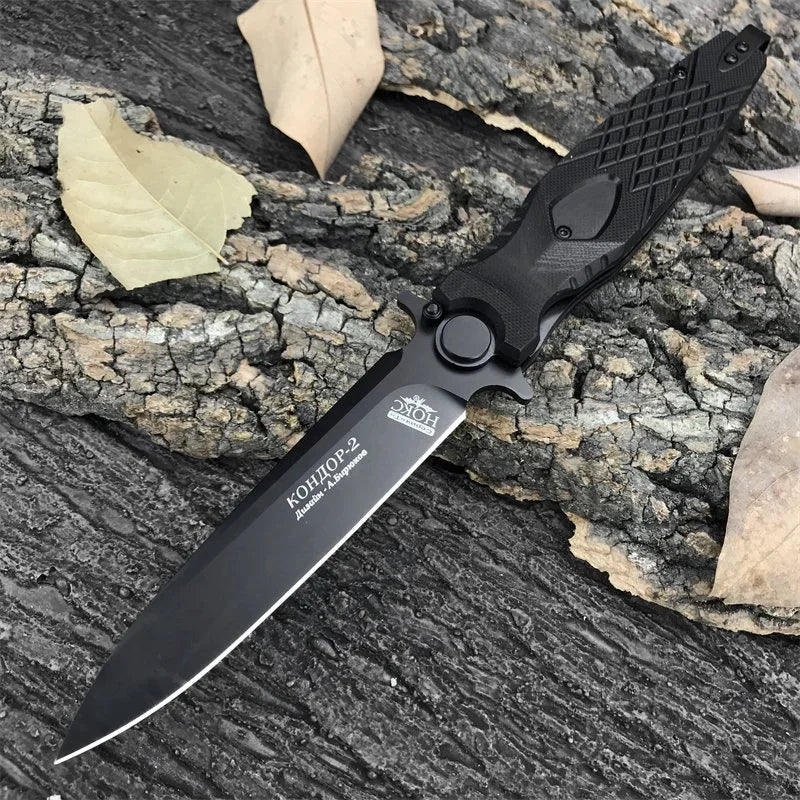 Russian Hokc Hunting Knife Outdoor Tactical Military Pocket Folding Knife EDC Pocket Knife Practical Cutting Knife Men's Gift