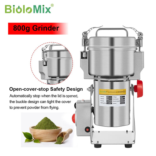 BioloMix Electric Grinder for Grains Spices and Coffee