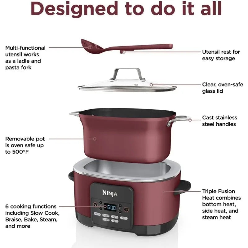 Ninja MC1000 Multicooker 8 In 1 Slow Cooker Sear Saute