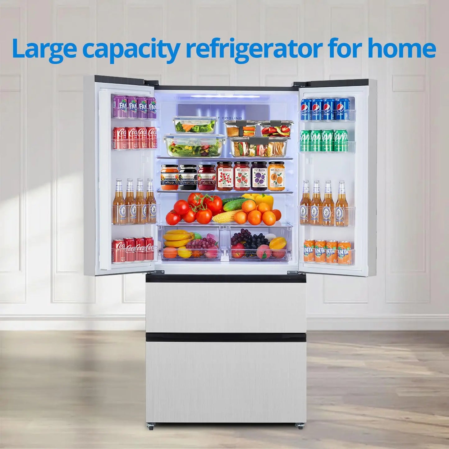 PioneerWorks French Door Refrigerator With Large Capacity