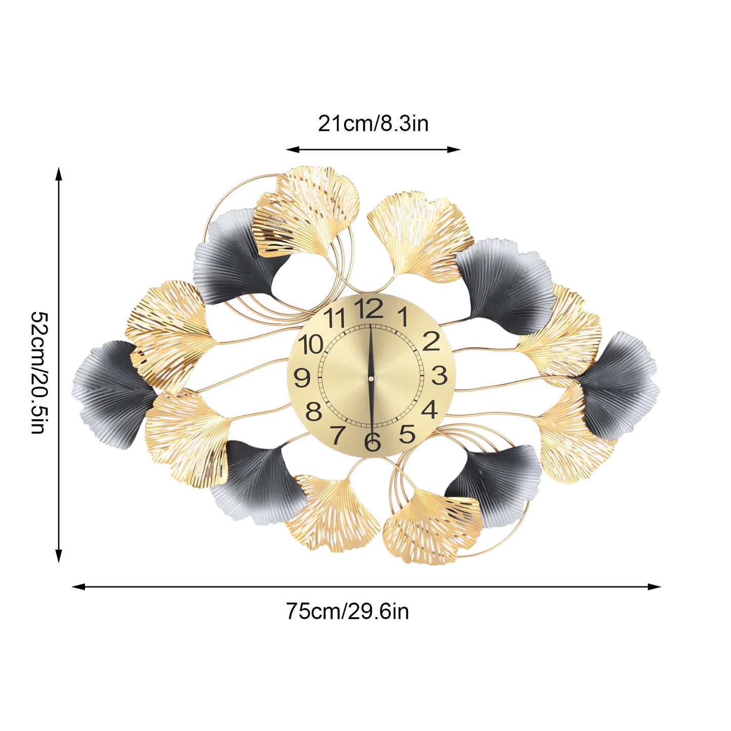 Large Wall Clock for Living Room Decor Modern Wall Clock Creative Luxury Wall Clock Background Wall Art Gold Clock