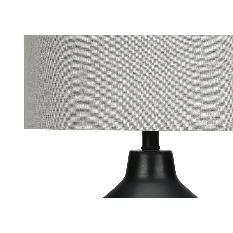 Contemporary 24" Table Lamp - Black Concrete Base & Grey Shade - Modern Lighting Solution for Home Décor