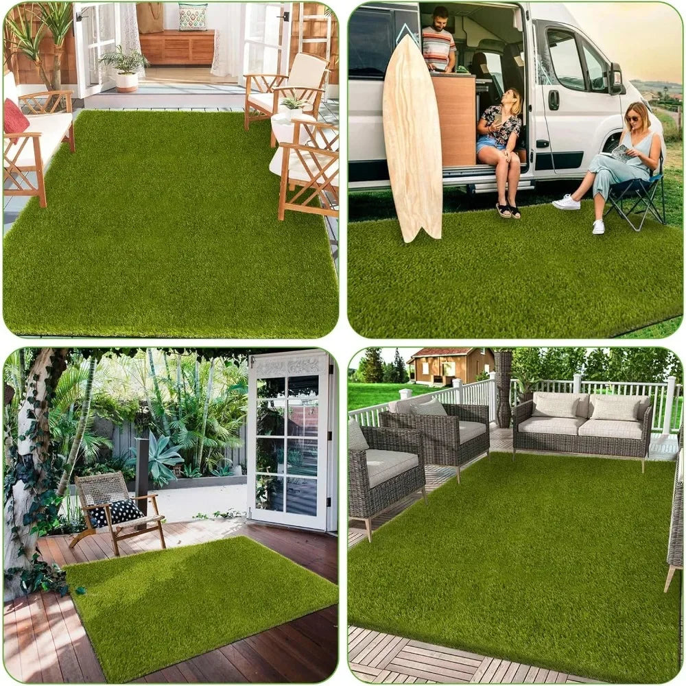 5x8 Ft Realistic Artificial Turf Grass Rug,  Indoor Outdoor Garden Lawn Landscape Patios Decoration, Artificial Lawn