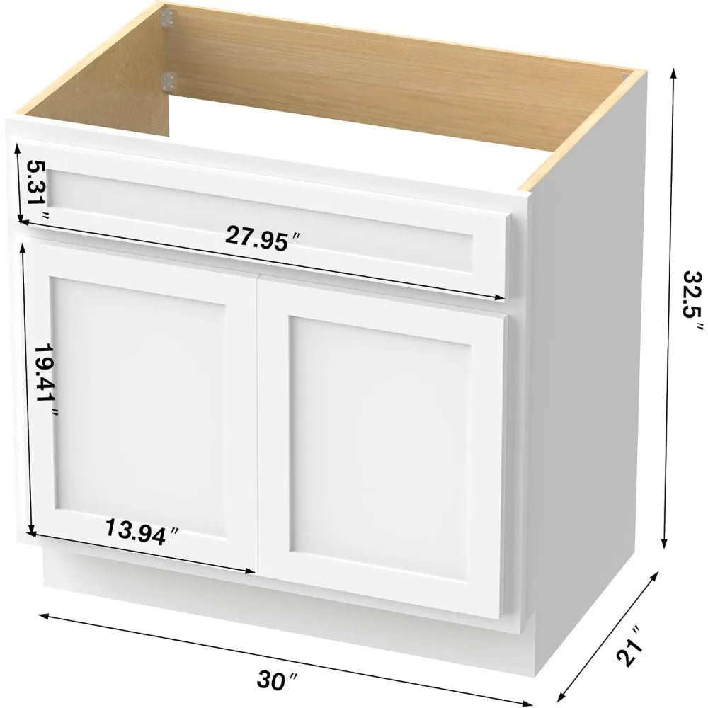 HUANZHUANG Bathroom Vanity Base Cabinet With Double Doors
