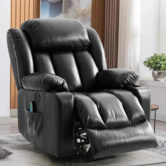 Power Lift Recliner Chair for Elderly, Electric Recliner Chairs for Adults with Massage and Heat, Cup Holders, Remote Control, U