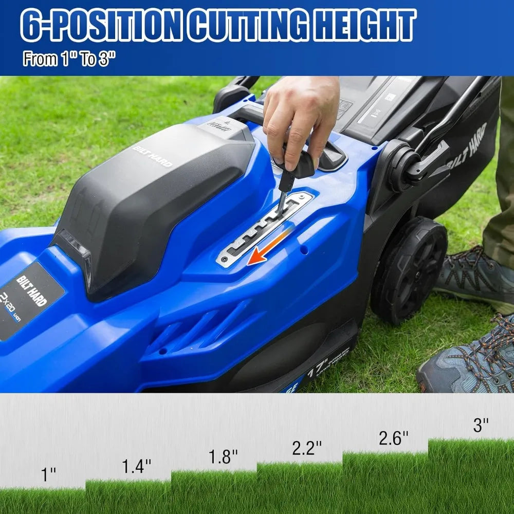 40V Brushless Cordless Lawn Mower 2 In 1 Electric Power