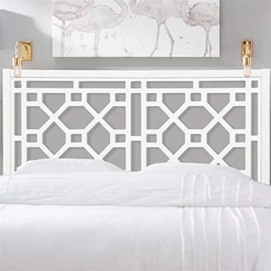 Thomas Chippendale Adjustable Height Headboard -Queen/Full Crafted from durable solid Poplar and MDF Chippendale inspired design