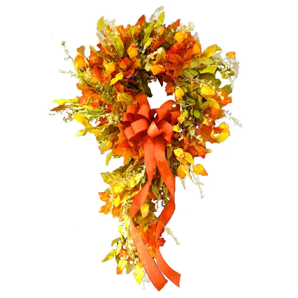Thanksgiving Door Hanger Festival Celebration Maple Leaf Front Door Hanging Party Supplies Scene Layout for Home Restaurant Shop