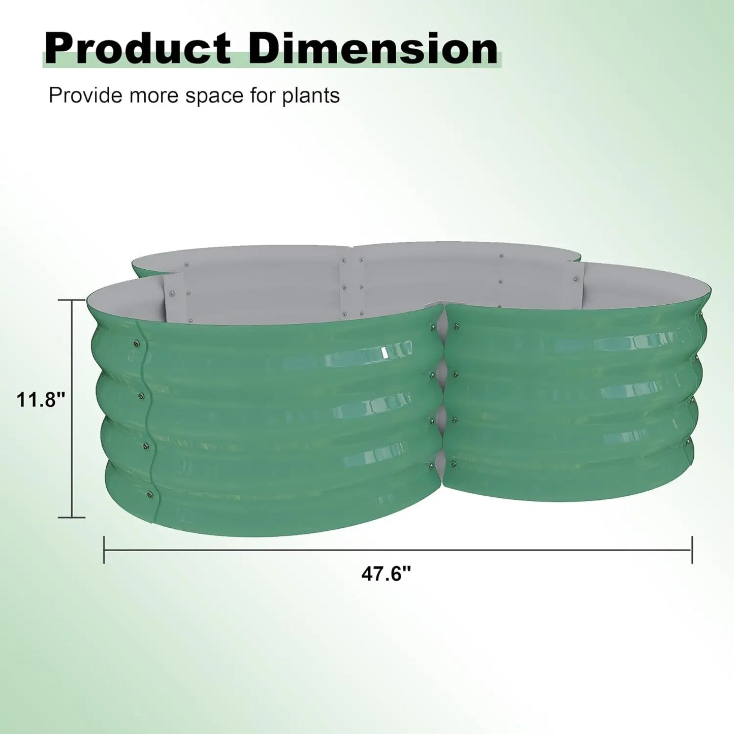 2 Pack Metal Raised Garden Beds Flower Shape Design Rust-Proof 12” Deep Planter Boxes for Vegetables/Flowers Garden Supplies