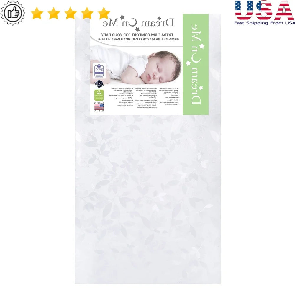 XMSJ Toddler Foam Mattress Hypoallergenic Vinyl Cover