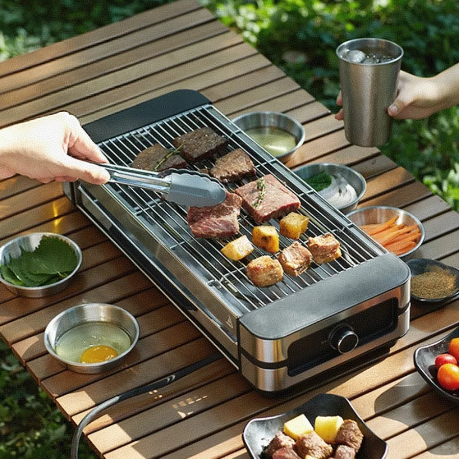 Amerzis Electric Grill Indoor Skewer 110 130V US Plug