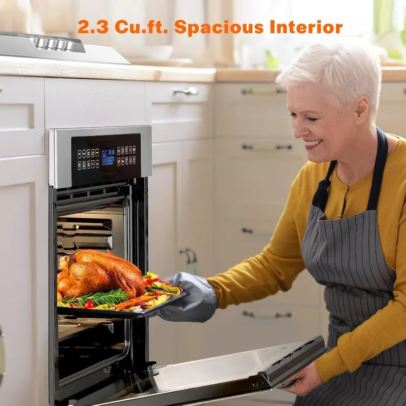 Empava 24 In Electric Wall Oven With Convection Rotisserie