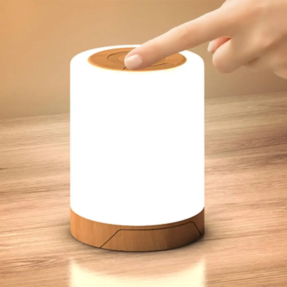 Bedside Table Lamp Dimmable RGB Nightstand Lamp 1500mAh Modern Decorative Light Touch Sensor for Bedroom Living Room