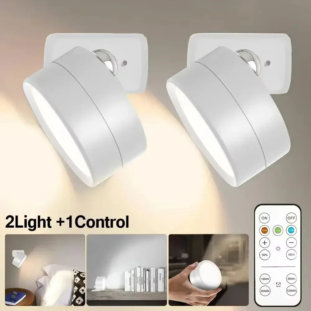 RGB Gradient LED Night Light with Motion Sensor Wall Lamp Rechargeable Ambient Light Dimmable Indoor Lights Magnetic Step Lamp