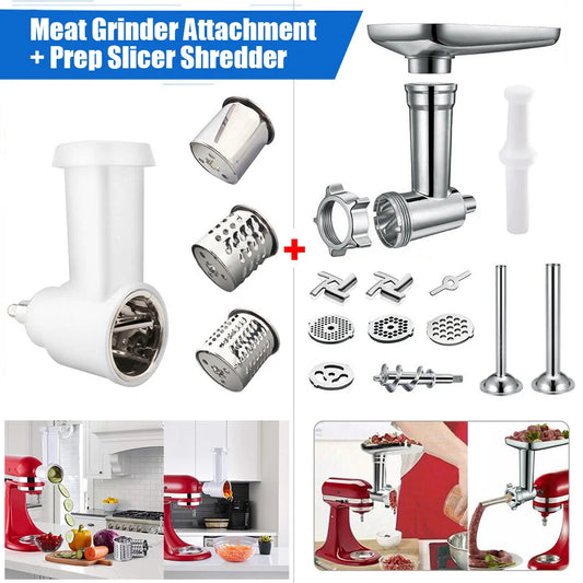 For KitchenAid Stand Mixer Meat Grinder & Prep Slicer & Jams Juicer Attachment