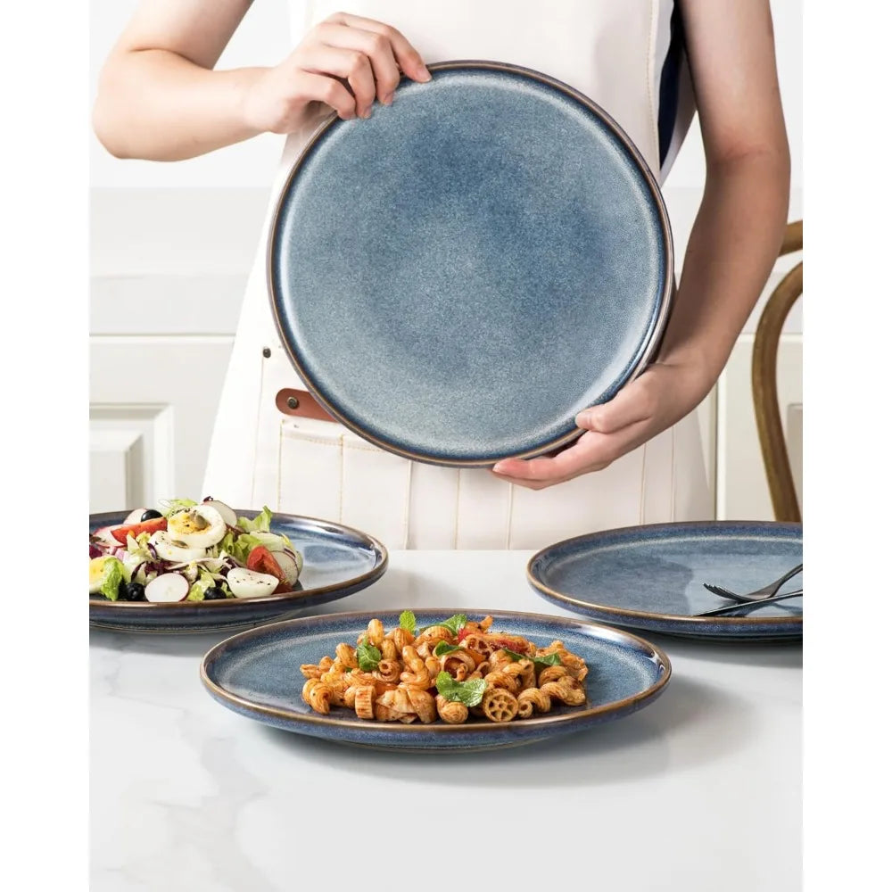 Porc Ceramic Dinner Plates Set Of 4 Scratch Resistant