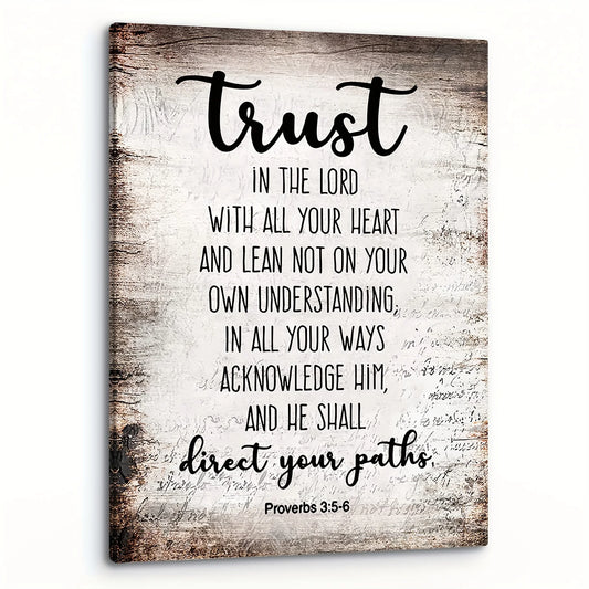Bible Verses Wall Decor Canvas Painting 16x12 Inches