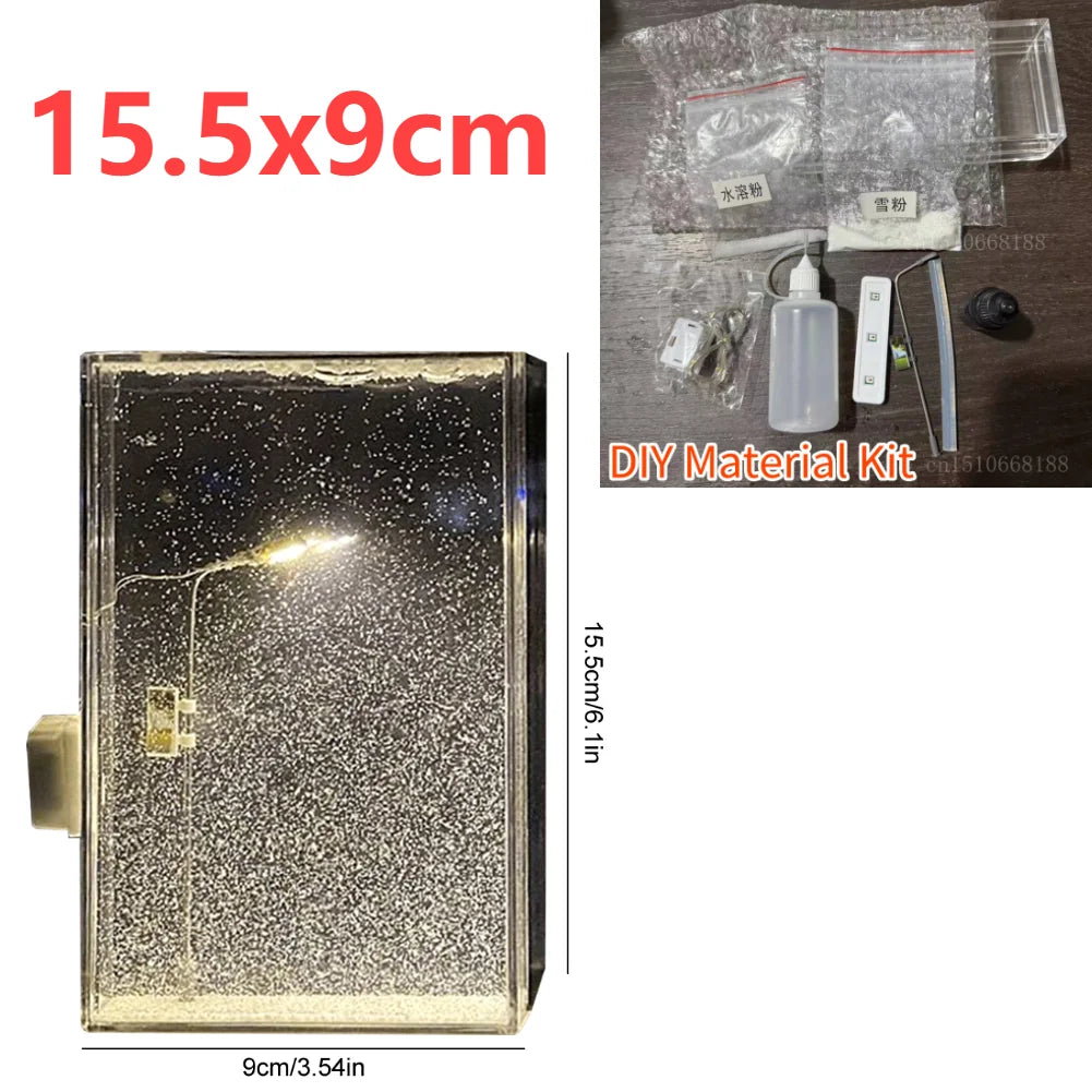 Christmas Night Light Street Lamps Christmas Crafts Snowy Night Lamp Decor Street Light Snow Simulation Kids Physics Science Toy