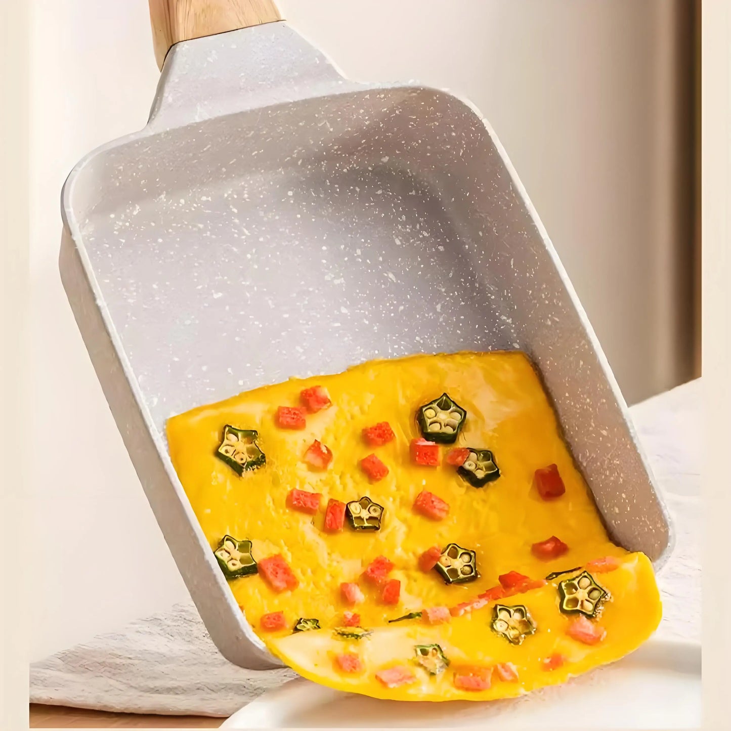 Japanese Tamagoyaki Pan – Non-Stick Mini Frying Pan for Eggs, Breakfast, and Omelets, Durable & Easy to Clean
