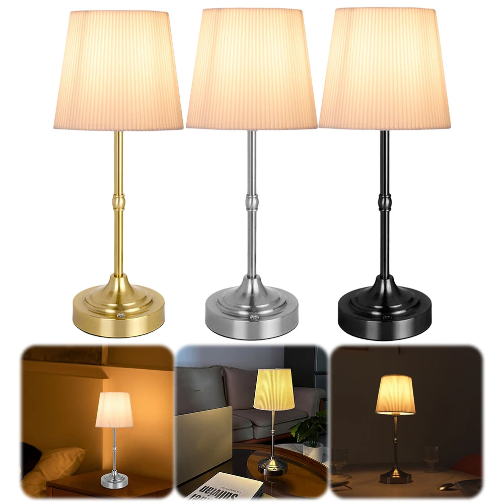 Bedside Dining Room Lamp USB Rechargeable 5200mAh Night Light Touch Control Portable Cordless Table Lamp for Bedroom Bar Balcony