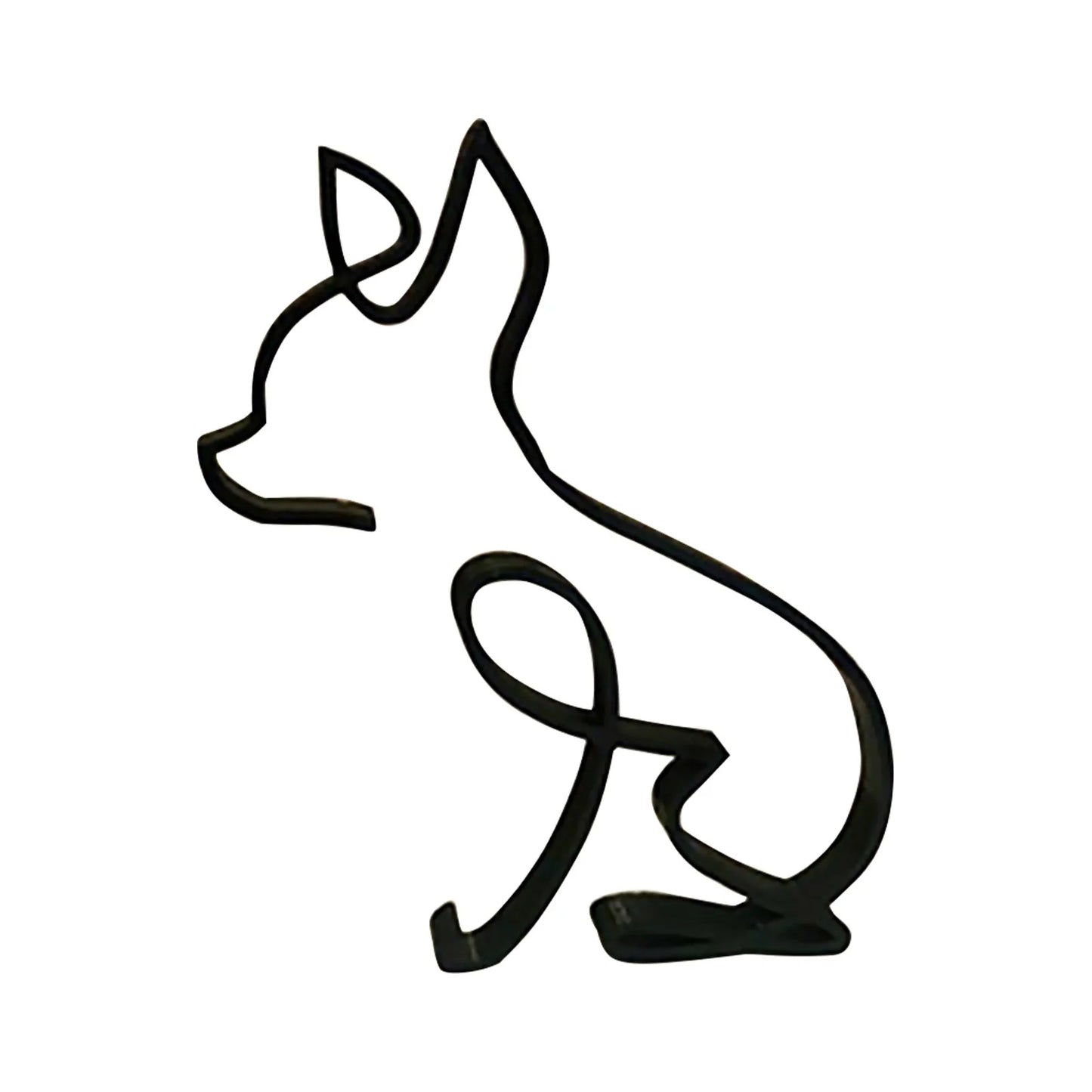 Abstract Simple Minimalist Metal Dog Art Sculpture Decoration Ornament Wall Art Home Office Desktop Modern Art Creative Decor