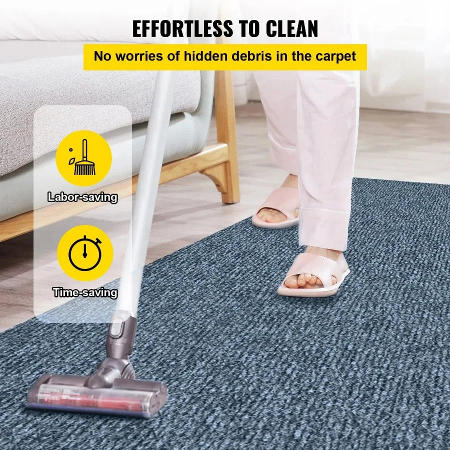 Gray Marine Carpet 6 ft x 13.1 ft Boat Carpet Rugs Indoor Outdoor Rugs for Patio Deck Anti-Slide TPR Water-Proof Back Cut Outd