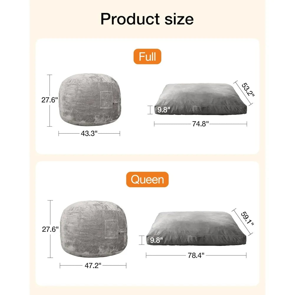 Giant Bean Bag Chair: Bean Bag Chair for Adults Kids Teens Couples for Lay Sleep in Living Room Bedroom Reading Game Room -Beanb