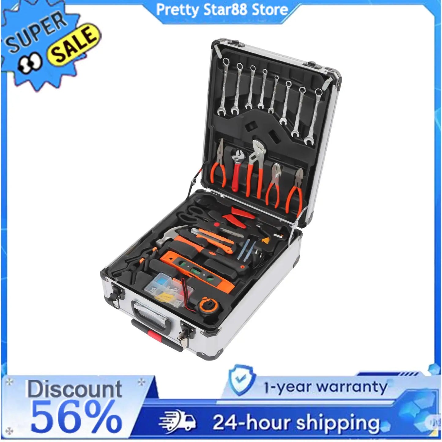 DIY Supplies Trolley Case Tool Box Set Rust Resistant Tools