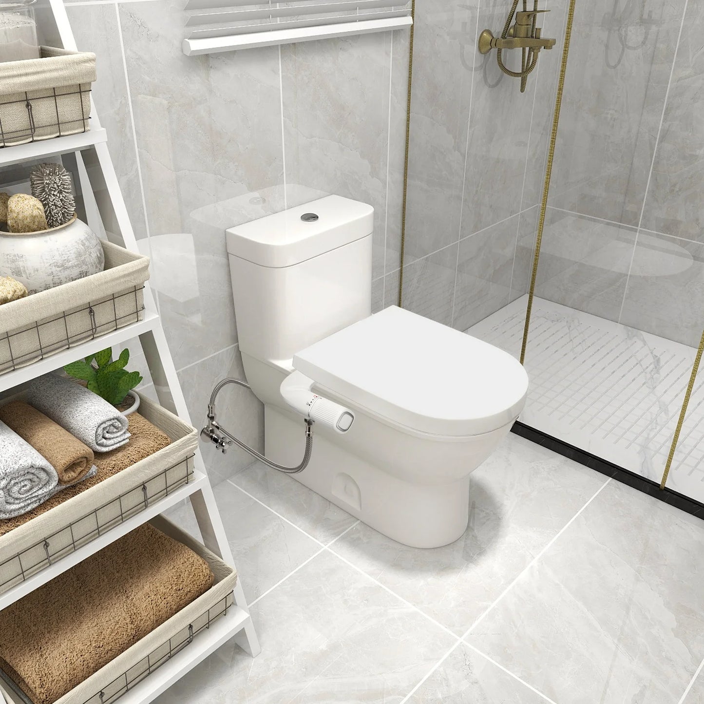 Samodra Bidet Attachment With Brass Inlet Dual Nozzle