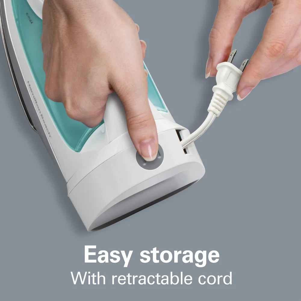 Retractable Cord Steam Iron Stainless Steel Soleplate 1200W Adjustable Steam Spray Blast Vertical Steam Home Dorm Use