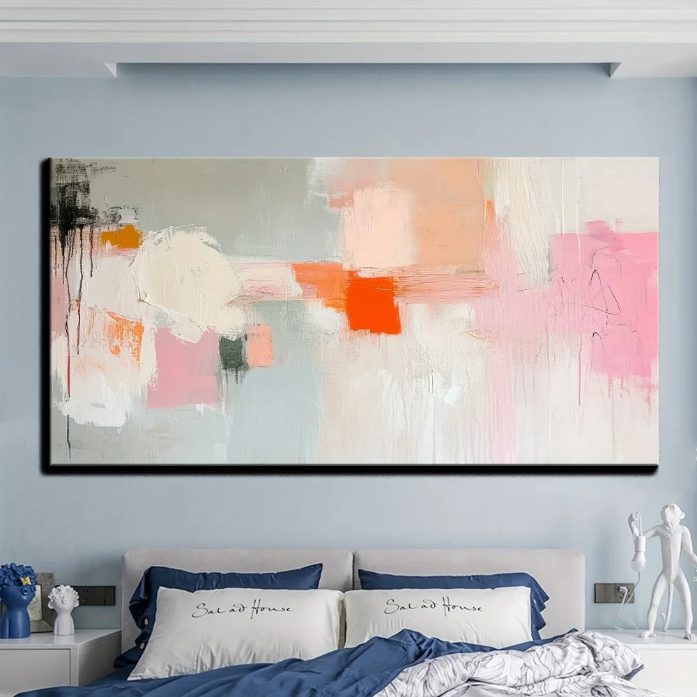 Abstract Canvas Wall Art Modern Painting Pine Frame Decor