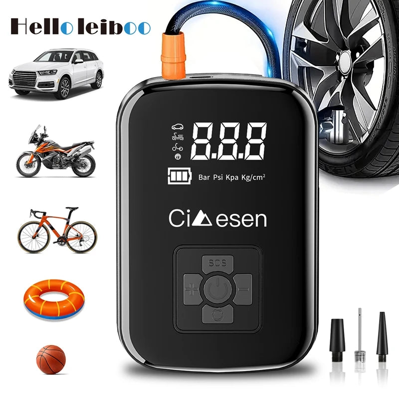 HELLOLEIBOO Wireless Car Air Pump 150 PSI Portable Inflator