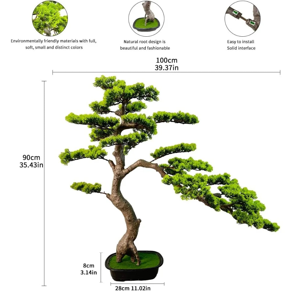 Artificial Juniper Bonsai Tree With Ceramic Pots For Home