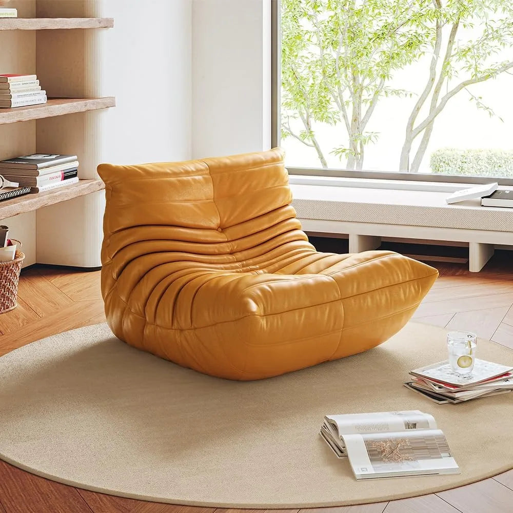High-end Non-Compression Fireside Togo Chair, Bean Bag Chair for Adults, Comfy Soft Lazy Sofa Floor Lounge Chair for Bedroom, Li