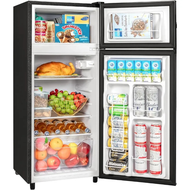 Double Door Refrigerator With Freezer And Thermostat