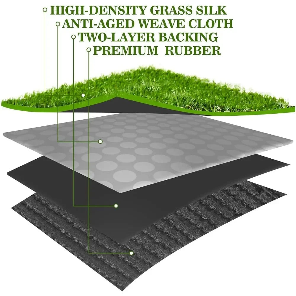Artificial Turf with Drainage,Realistic Fake Grass Rug Indoor Outdoor Lawn Landscape for Garden, Balcony, Patio, Synthetic