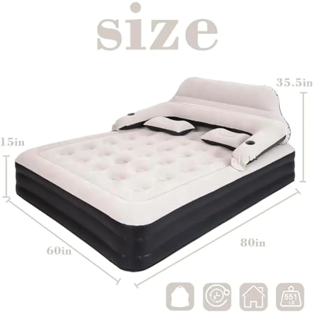 General Air Mattress With Adjustable Headboard And Pump
