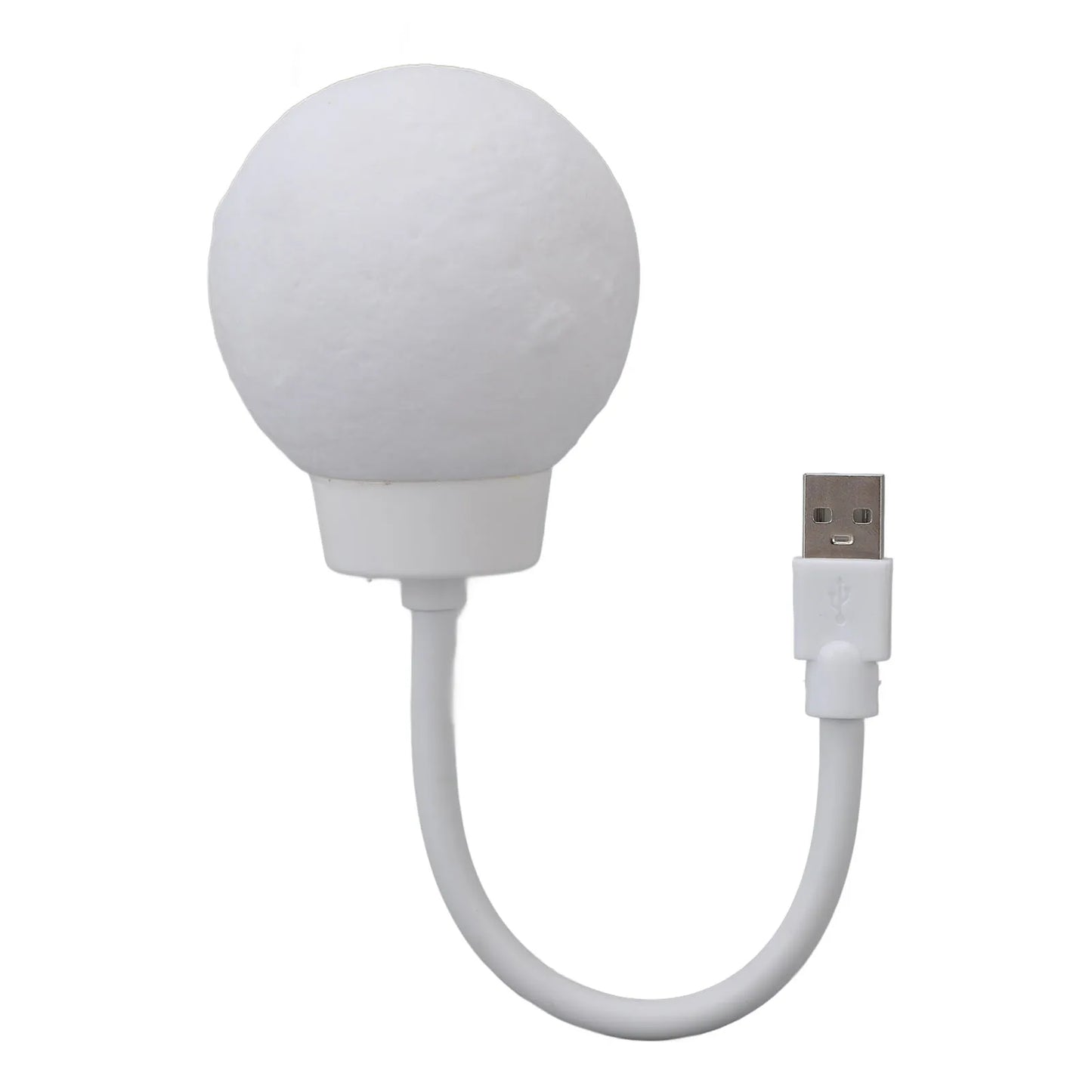 Moon Lamp 1.5W Compact 3 Color Temperature Voice Control USB Plug in Light Flexible Gooseneck for Bedside