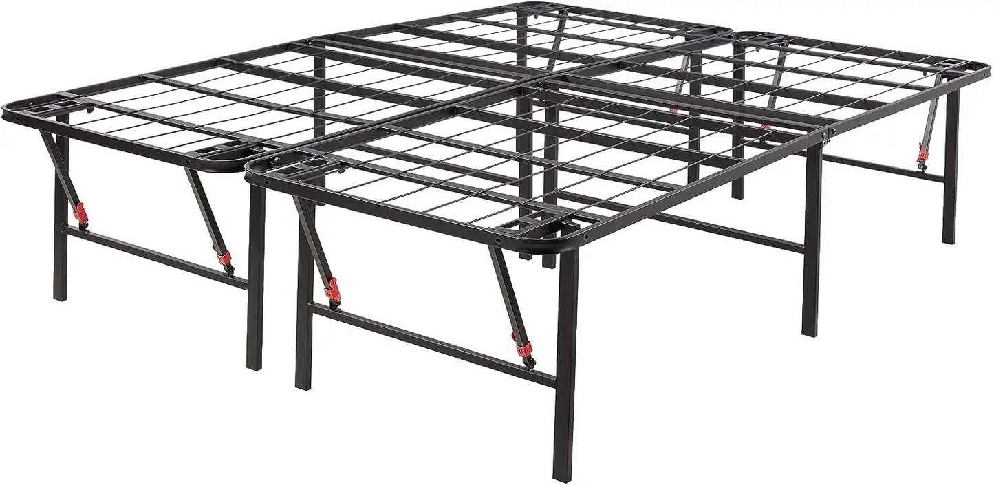 Metal Bed Frame With Storage And Foldable Platform 14 Inch