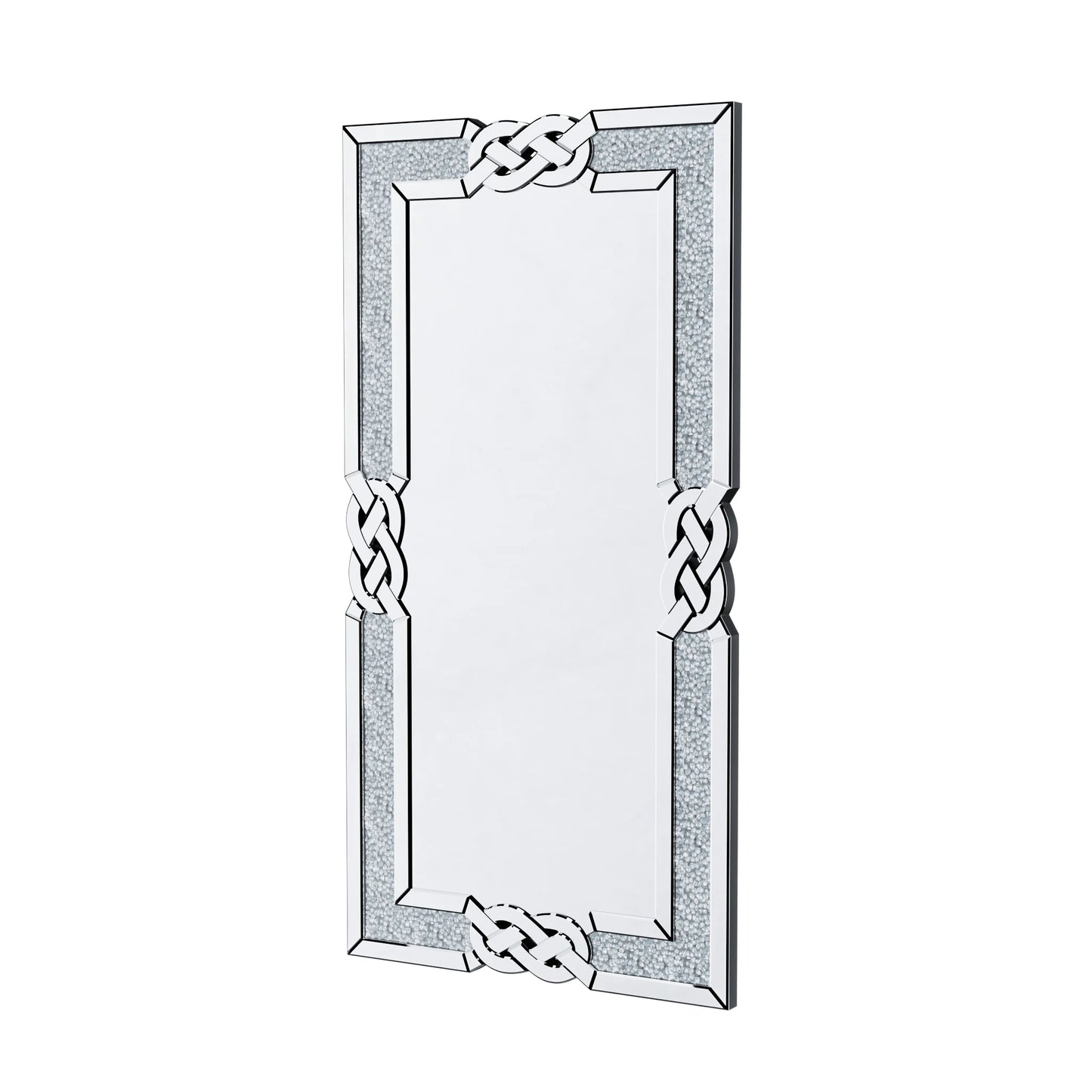 Wisfor Crushed Diamond Wall Mirror Rectangular Glass