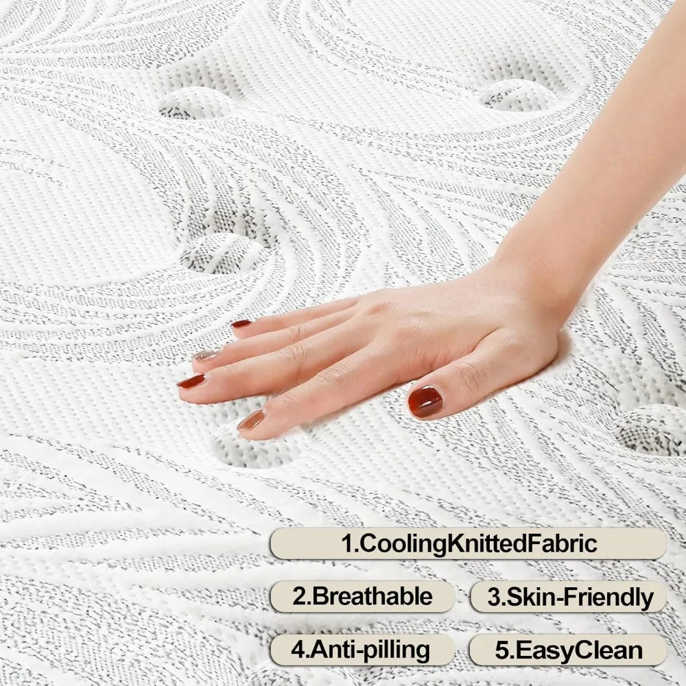 Zhuoting Gel Infused Memory Foam Pocket Spring Mattress