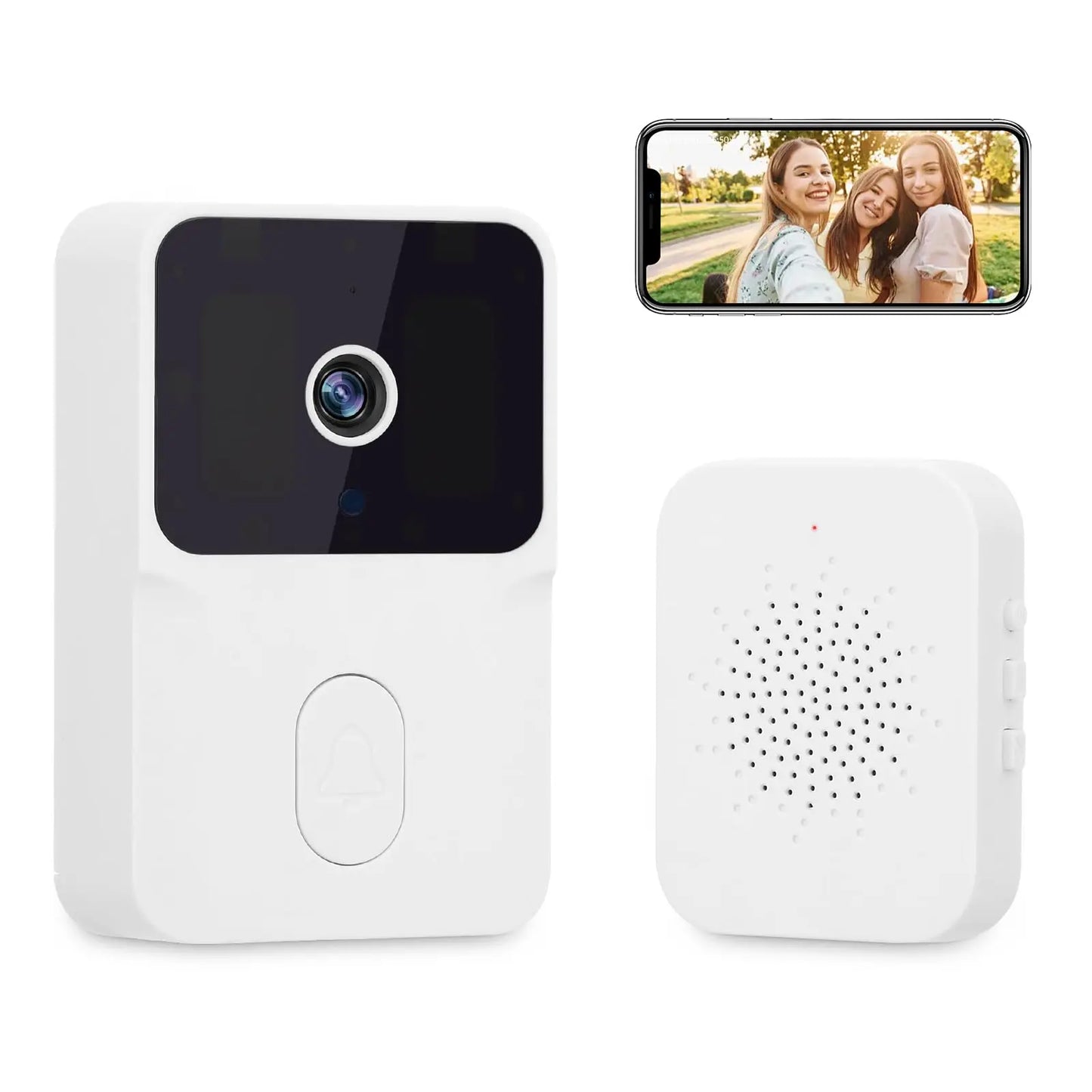 Doorbell Smart Home Door Bell Wireless Rechargeable Battery Outdoor HD Camera Two Way Audio Visual phone monitoring Doorbell