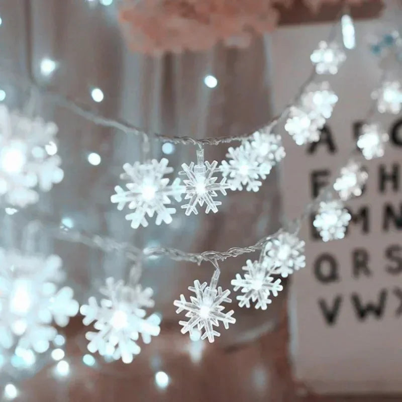 10M USB/Battery Power Snowflake LED String Lights Garland Lights Outdoor Lamp Wedding Garden Fairy Lights Christmas Decoration