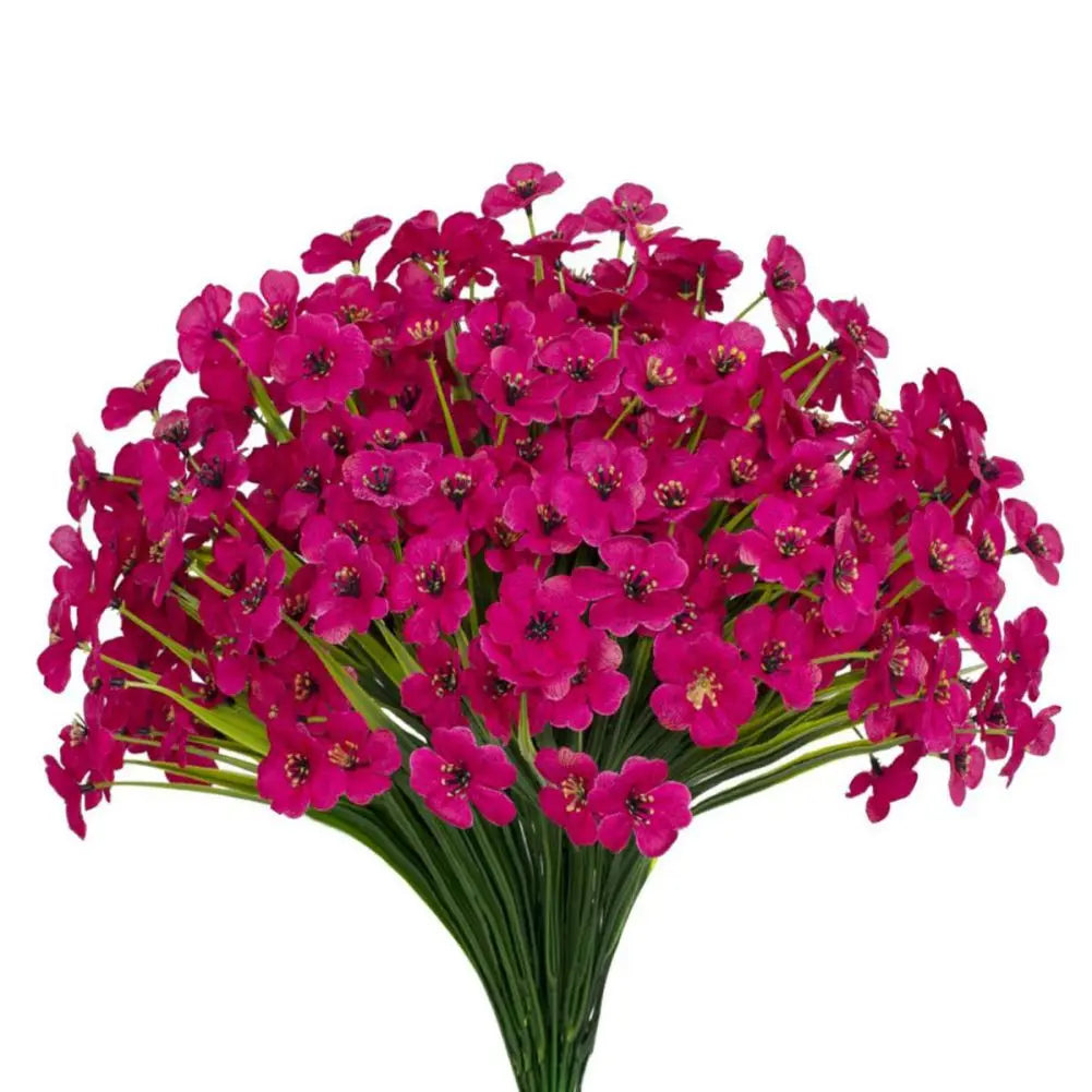 15pcs/set Artificial Violet Flowers Garden Decoration Plastic Bouquet Thanksgiving Christmas Wedding Home Decor Flowers 15.7inch