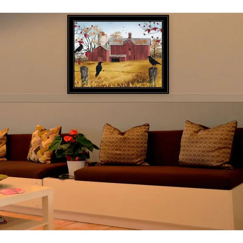 Autumn Gold Framed Print - Ready to Hang, Black Frame Artwork
