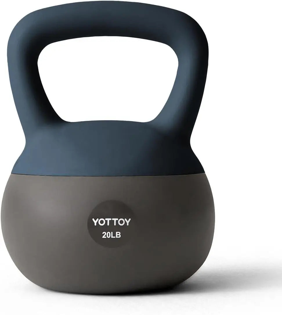 Soft Kettlebell, Set for Strength Training Kettlebells & Home Workouts, Soft-Sided Cushioned Base, Wide-Handle