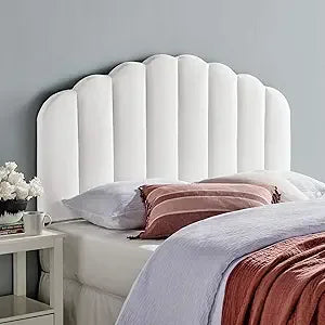Veronique Channel Tufted Performance Velvet Upholstered Full/Queen Headboard in Pink