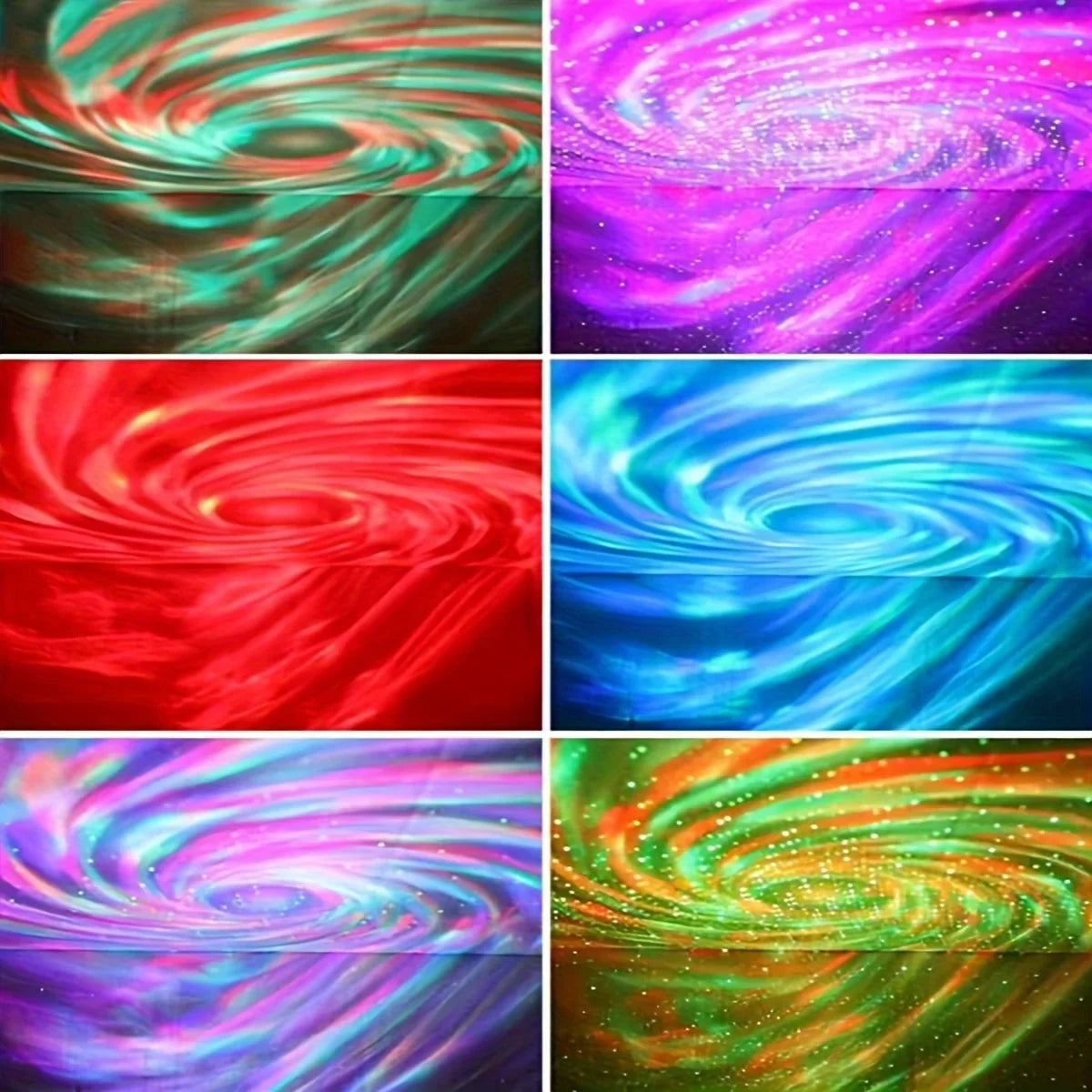 Starry Sky Galaxy Lamp Projector LED Night Light Remote Control Sound Active 5V USB Charging 7 Modes for Kids Room Party Decor