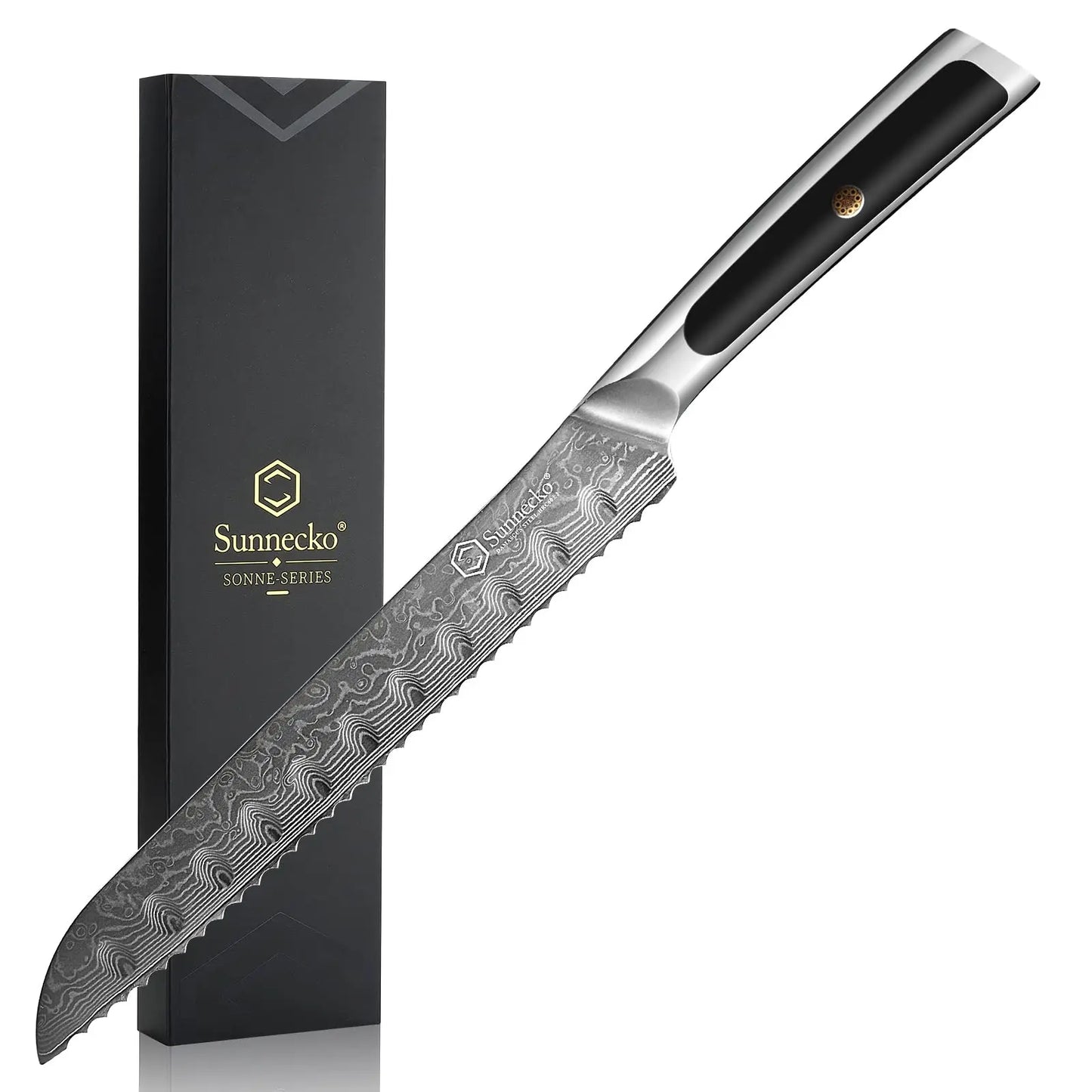 Sunnecko Damascus Chef's Knives 1-7PCS/Set High Carbon VG10 Steel Meat Cutting Knife Ultra Sharp Utility Slicing Kitchen Knife